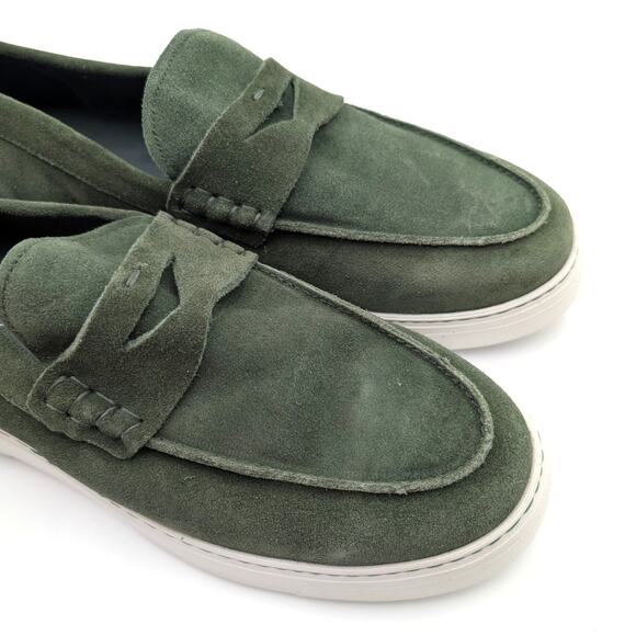 Gernie NYC 22\'s Penny Leather Low Top Loafer Shoes Green Size US10.5 EU44 main image 6